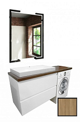 Фото Тумба с раковиной Эстет Malibu Luxe 155 L белая