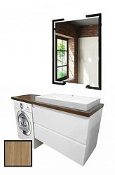 Фото Тумба с раковиной Эстет Malibu Luxe 155 R белая