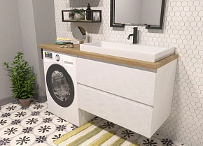 Фото Тумба с раковиной Эстет Malibu Luxe 155 R белая