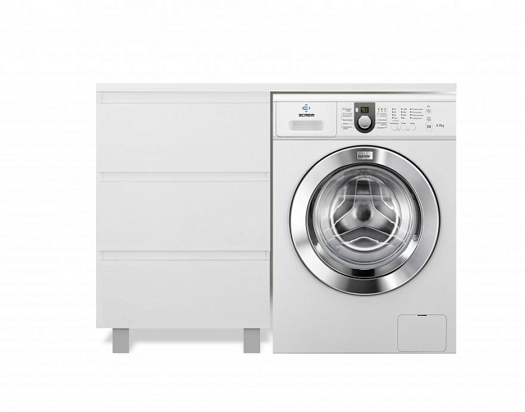 Тумба с раковиной Эстет Dallas Luxe 150 L белая 3 ящика , изображение 1