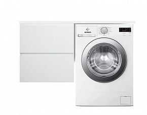 Фото Тумба с раковиной Эстет Dallas Luxe 150 L белая подвесная 2 ящика