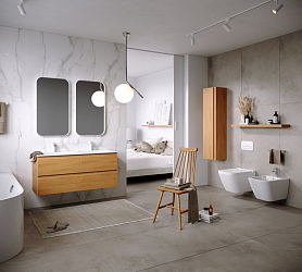 Фото Тумба с раковиной Aqwella 5 stars Accent 120 дуб золотой