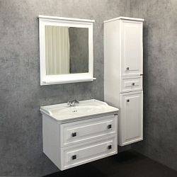 Фото Зеркало Comforty Феррара 80 белый глянец