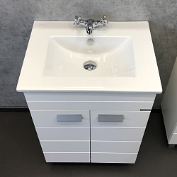 Фото Тумба с раковиной Comforty Модена М 60 белая матовая