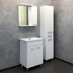 Фото Тумба с раковиной Comforty Модена М 60 белая матовая