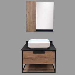 Фото Тумба с раковиной Comforty Кёльн 75 дуб темный