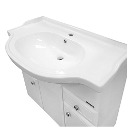 Фото Тумба с раковиной Comforty Сочи 100 белый глянец