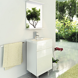 Фото Зеркало Comforty К-50 белый глянец