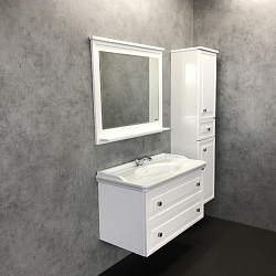 Фото Зеркало Comforty Феррара 100 белый глянец