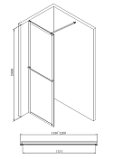 Душевая перегородка Abber Immer Offen AG60120B , изображение 7