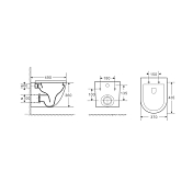 Изображение Унитаз подвесной Azario Grado AZ0046 безободковый Унитаз подвесной Azario Grado AZ0046 безободковый , изображение 7