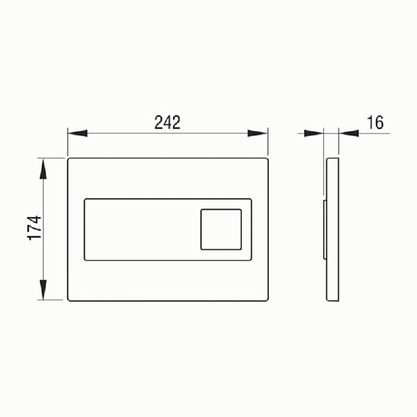 Кнопка смыва Pestan Fluenta Diamond 40006366 черная , изображение 2