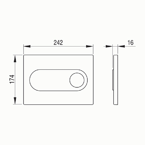 Кнопка смыва Pestan Fluenta Onix 40006364 черная , изображение 2