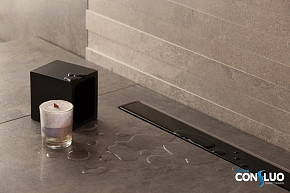 Фото Душевой лоток Pestan Confluo Frameless Line 550 black glass