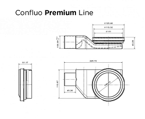 Фото Душевой лоток Pestan Confluo Premium Line 850 белое стекло/сталь