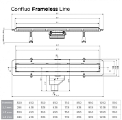 Душевой лоток Pestan Confluo Frameless Line 550 белое стекло , изображение 4