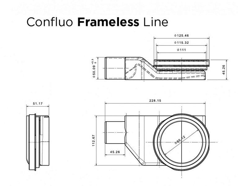 Душевой лоток Pestan Confluo Frameless Line 550 белое стекло , изображение 5