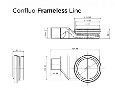 Душевой лоток Pestan Confluo Frameless Line 550 белое стекло , изображение 5