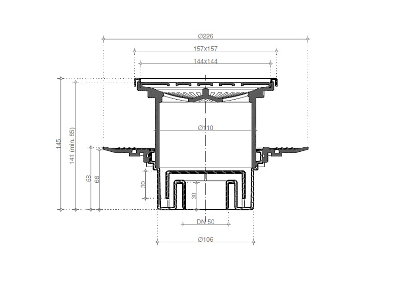 Душевой трап Pestan Confluo Standard Plate 8 13702560 15х15 см, хром , изображение 6