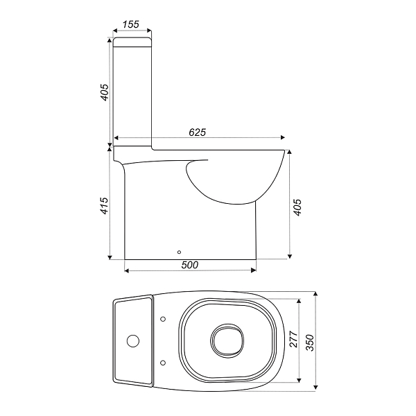 Унитаз-компакт Sanita luxe Quadro QDRSLCC01151022 с микролифтом , изображение 3