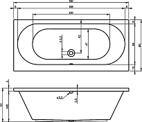Изображение Акриловая ванна Riho Carolina 180x80 Акриловая ванна Riho Carolina 180x80 , изображение 6