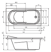 Изображение Акриловая ванна Riho Columbia 140x70 Акриловая ванна Riho Columbia 140x70 , изображение 5