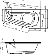 Изображение Акриловая ванна Riho Delta 150x80 L Акриловая ванна Riho Delta 150x80 L , изображение 11