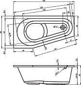 Акриловая ванна Riho Delta 150x80 R , изображение 11