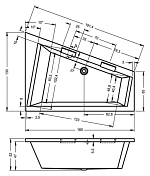 Изображение Акриловая ванна Riho Doppio 180x130 L Акриловая ванна Riho Doppio 180x130 L , изображение 5
