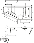 Изображение Акриловая ванна Riho Geta 160x90 L Акриловая ванна Riho Geta 160x90 L , изображение 7