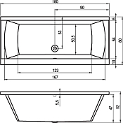 Изображение Акриловая ванна Riho Julia 180x80 Акриловая ванна Riho Julia 180x80 , изображение 5