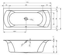 Изображение Акриловая ванна Riho Linares 170x75 R Акриловая ванна Riho Linares 170x75 R , изображение 5