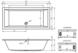 Изображение Акриловая ванна Riho Lusso 200x90 Акриловая ванна Riho Lusso 200x90 , изображение 9