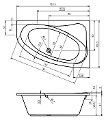 Акриловая ванна Riho Aryl 153x100 L , изображение 10