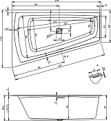 Изображение Акриловая ванна Riho Still Smart 170x110 R Акриловая ванна Riho Still Smart 170x110 R , изображение 3
