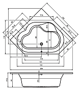 Изображение Акриловая ванна Riho Winnipeg 145x145 Акриловая ванна Riho Winnipeg 145x145 , изображение 8