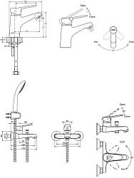 Фото Душевой комплект Bravat Eco F00313С 3 в 1