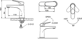 Изображение Смеситель Bravat Eler F1191238CP-RUS для раковины Смеситель Bravat Eler F1191238CP-RUS для раковины , изображение 3