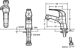 Изображение Смеситель Bravat Fit F1135188CP-RUS для раковины Смеситель Bravat Fit F1135188CP-RUS для раковины , изображение 2