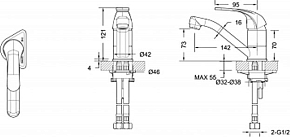 Фото Смеситель Bravat Fit F1233188CP-RUS для кухонной мойки