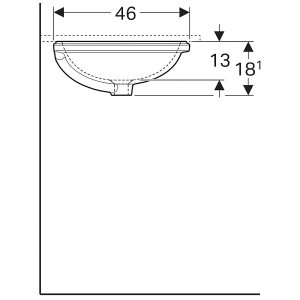 Раковина Geberit VariForm 500.752.01.2 56 см , изображение 5