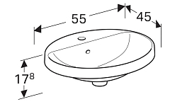 Раковина Geberit VariForm 500.720.01.2 55 см , изображение 3