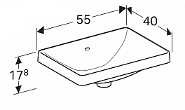 Раковина Geberit VariForm 500.736.01.2 55 см , изображение 3