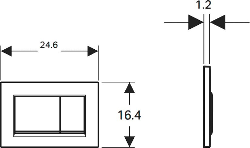 Кнопка смыва Geberit Sigma 30 115.883.16.1 черная матовая , изображение 2