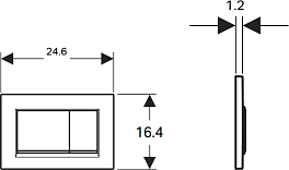 Кнопка смыва Geberit Sigma 30 115.883.16.1 черная матовая , изображение 2