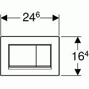 Изображение Кнопка смыва Geberit Sigma 30 115.883.DW.1 черная Кнопка смыва Geberit Sigma 30 115.883.DW.1 черная , изображение 2