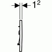 Изображение Кнопка смыва Geberit Sigma 30 115.883.DW.1 черная Кнопка смыва Geberit Sigma 30 115.883.DW.1 черная , изображение 3
