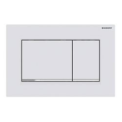 Фото Кнопка смыва Geberit Sigma 30 115.883.JT.1 белая матовая, хром