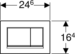 Кнопка смыва Geberit Sigma 30 115.883.JT.1 белая матовая, хром , изображение 2