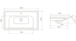 Фото Мебельная раковина Opadiris CeraStyle Frame 80